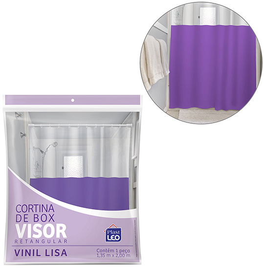 CORTINA DE BOX DE PLASTICO VINIL VISOR RETANGULAR LISA 200X135CM 