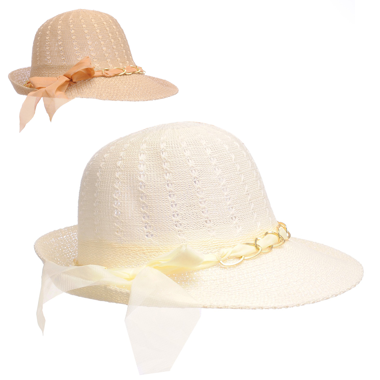 CHAPEU FEMINO LACO LISO DE POLIESTER 32X28X16CM