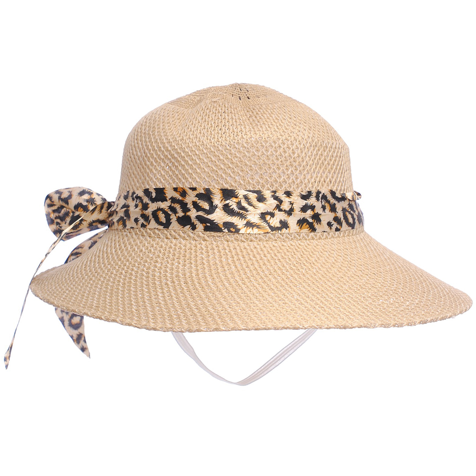 CHAPEU FEMININO LACO ANIMAL PRINT DE POLIESTER 34X33X14CM