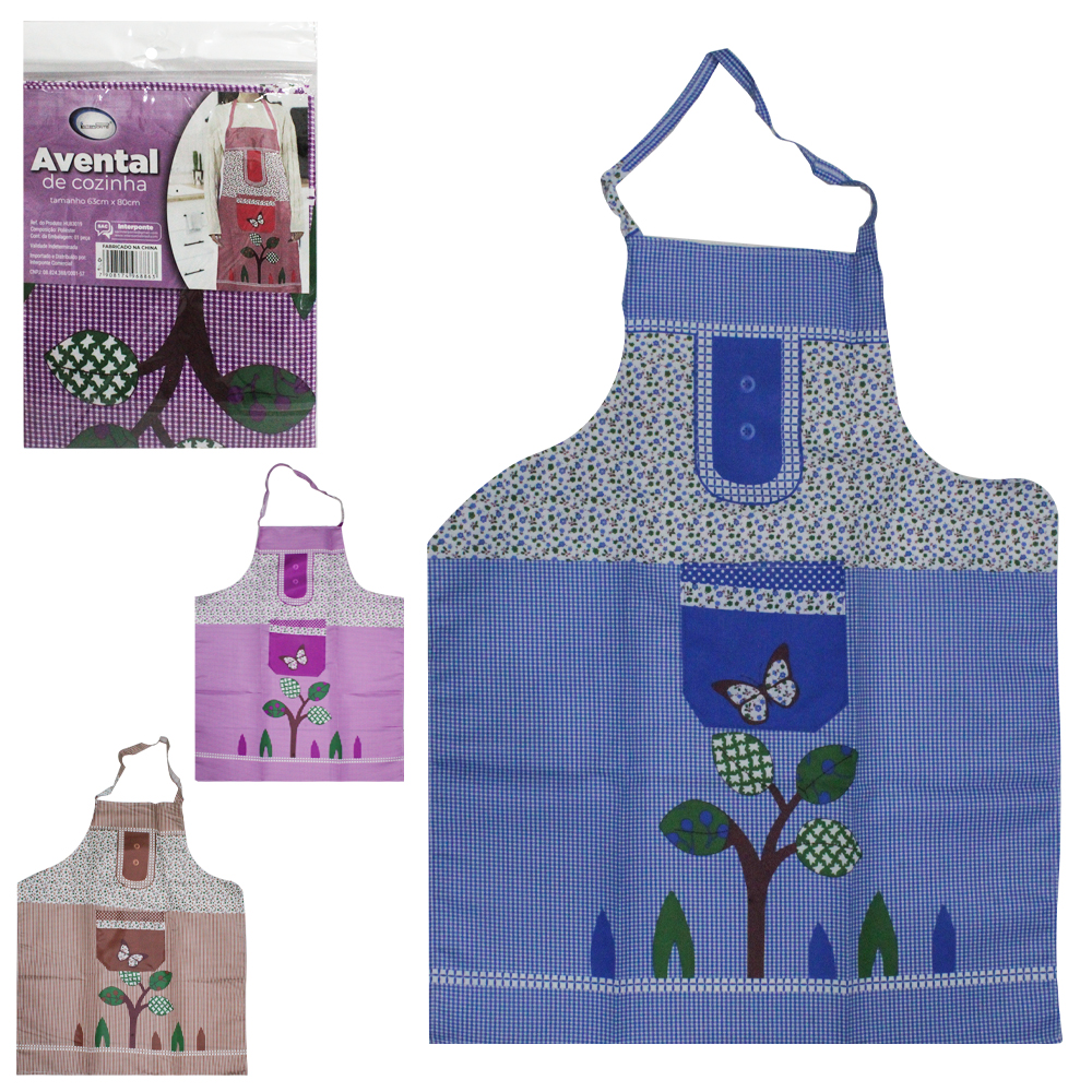 AVENTAL DE POLIESTER PARA COZINHA 80X63CM