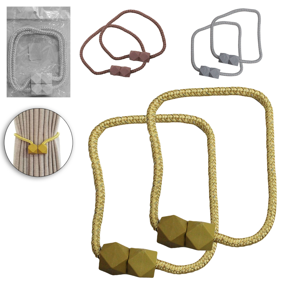 CINTO PRENDEDOR PARA CORTINA DE PLASTICO / POLIESTER MAGNETICO COM 2 PECAS 45CM