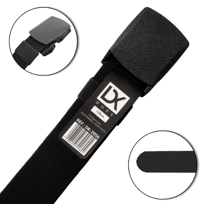 CINTO MASCULINO DE POLIESTER E ELASTANO DUKE BITOLA 4CM