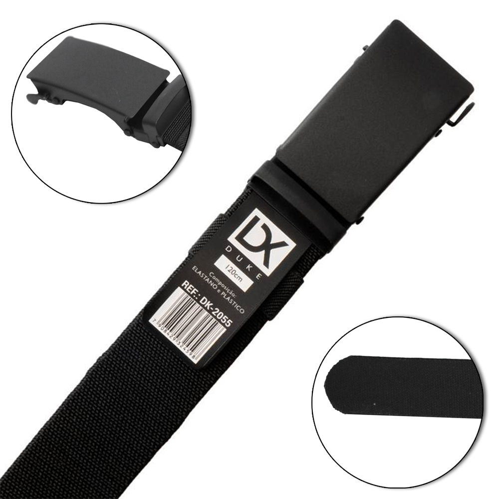 CINTO MASCULINO DE POLIESTER E ELASTANO DUKE BITOLA 4CM