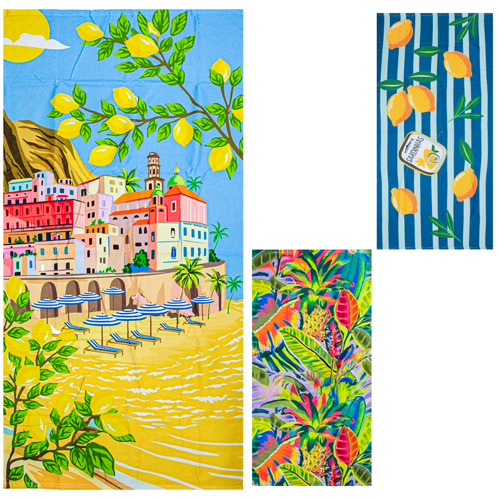 TOALHA DE BANHO DE POLIESTER TROPICAL 70X140CM