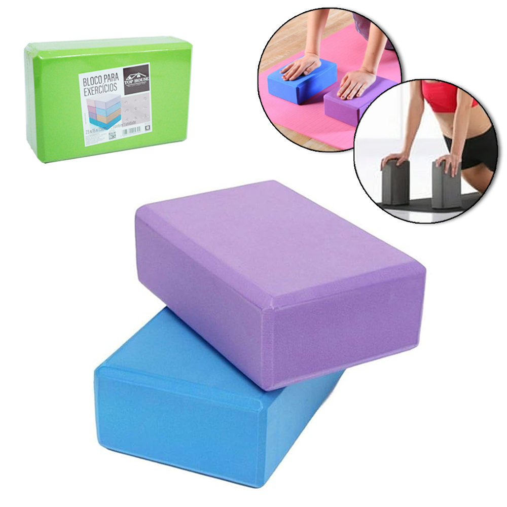 BLOCO PARA EXERCICIO PILATES / YOGA 23X15X7,5CM