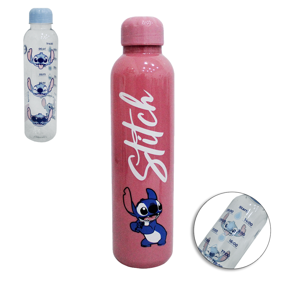 GARRAFA SQUEEZE DE PLASTICO PET REFIL STITCH 1L