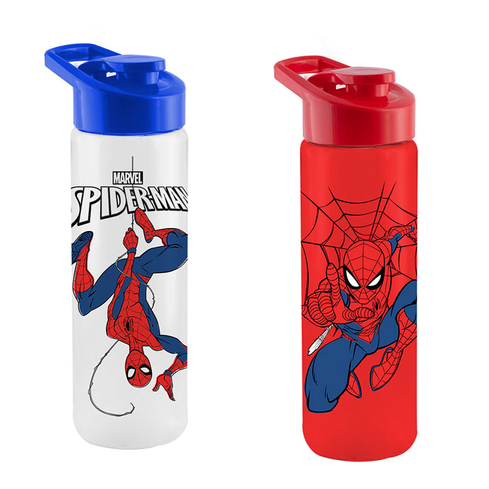 GARRAFA SQUEEZE DE PLASTICO PET HOMEM ARANHA / SPIDER MAN COM TAMPA E ALCA 700ML