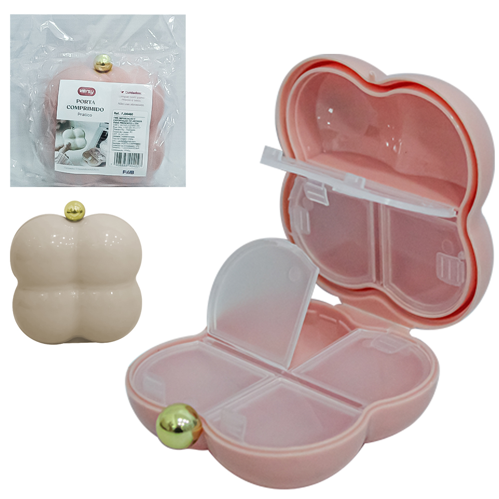 PORTA COMPRIMIDO / MINI CAIXA ORGANIZADOR DE PLASTICO COM 7 DIVISORIAS 8X7,3X3,8CM