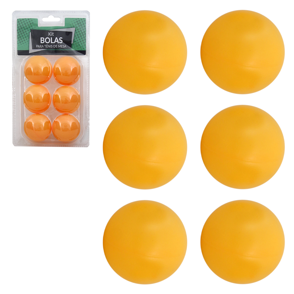 BOLINHA DE PING PONG / TENIS DE MESA COM 6 PECAS