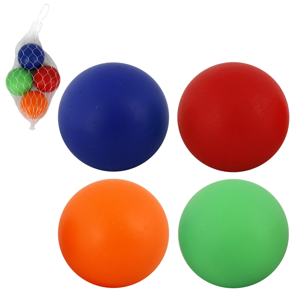 BOLA / BOLINHA DE BORRACHA PARA FRESCOBOL COM 4 PECAS 4CM DE Ø