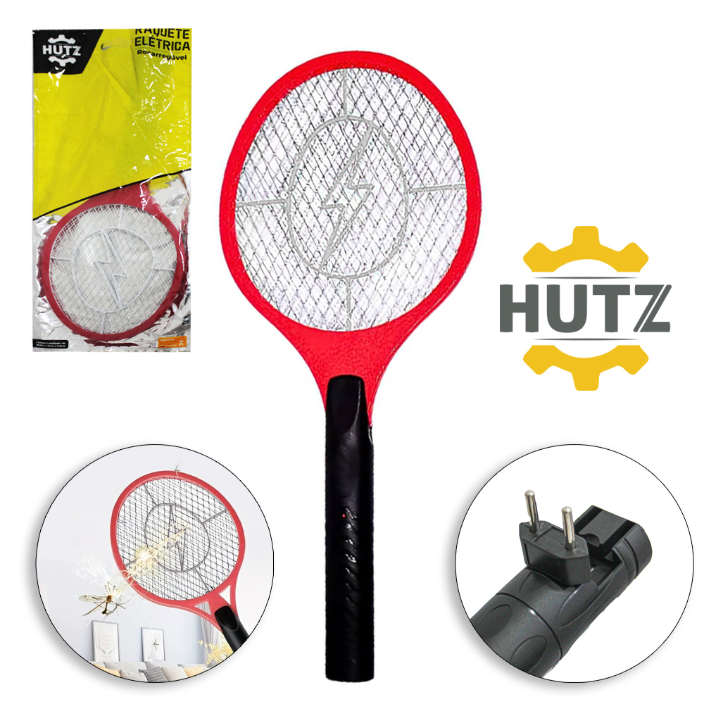 RAQUETE MATA MOSQUITO RECARREGAVEL COLORS BIVOLT HUTZ 50,5CM