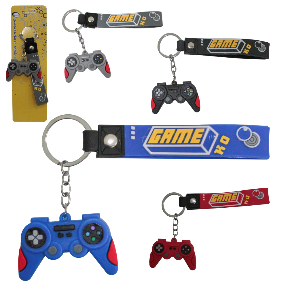 CHAVEIRO EMBORRACHADO DE PVC CONTROLE DE VIDEO GAME
