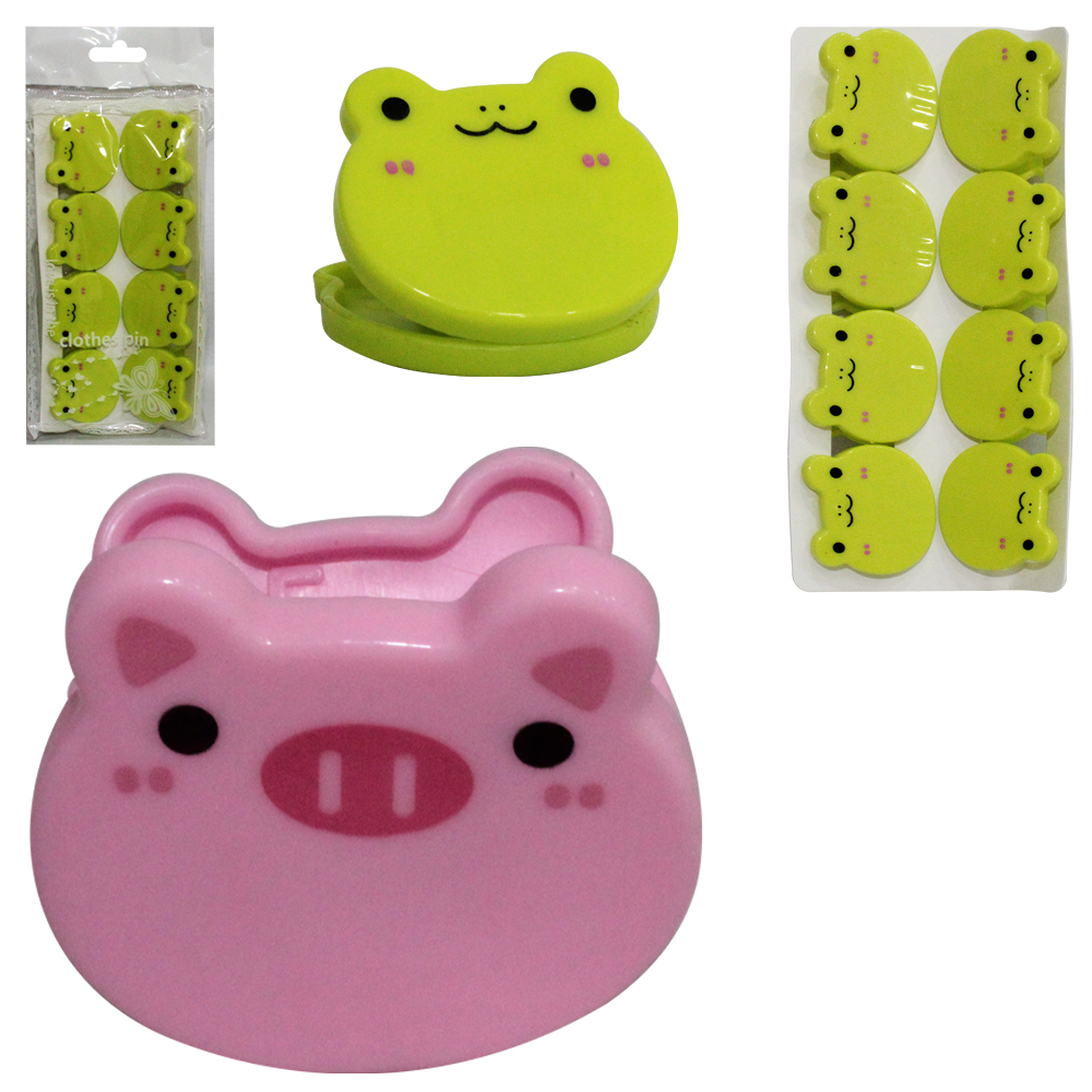 PRENDEDOR LACRA VEDA EMBALAGEM DE PLASTICO BICHINHO COM 8 PECAS 3,5X3CM