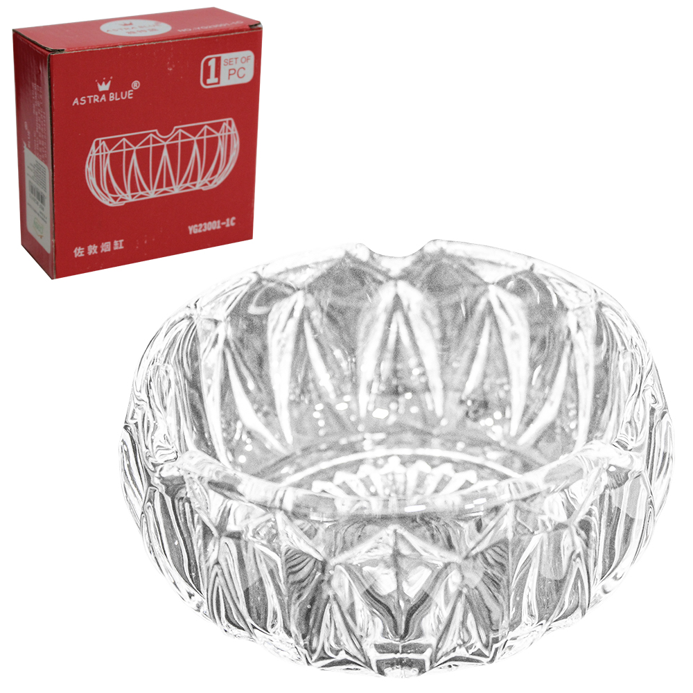 CINZEIRO DE VIDRO REDONDO DIAMOND 8,5CM DE Ø