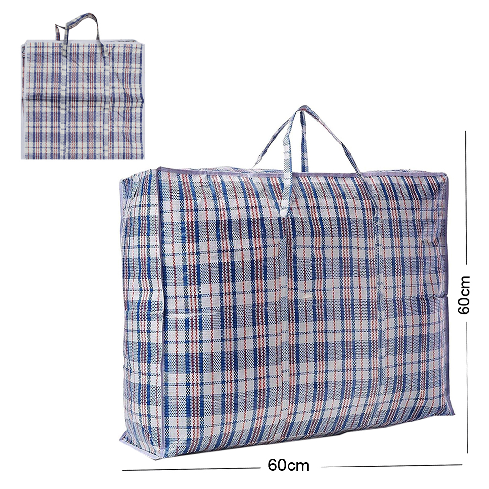 SACOLA DE COMPRAS DE NYLON REUTILIZAVEL COM ZIPER ESTAMPADA 60X60X15CM