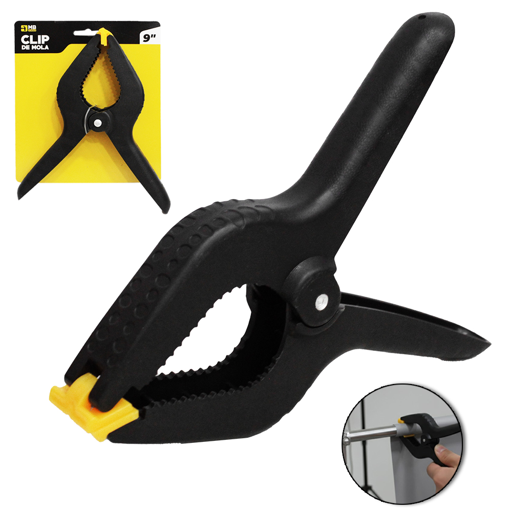 CLIP DE MOLA GRAMPO MULTIUSO DE PLASTICO 9'' MB TOOLS