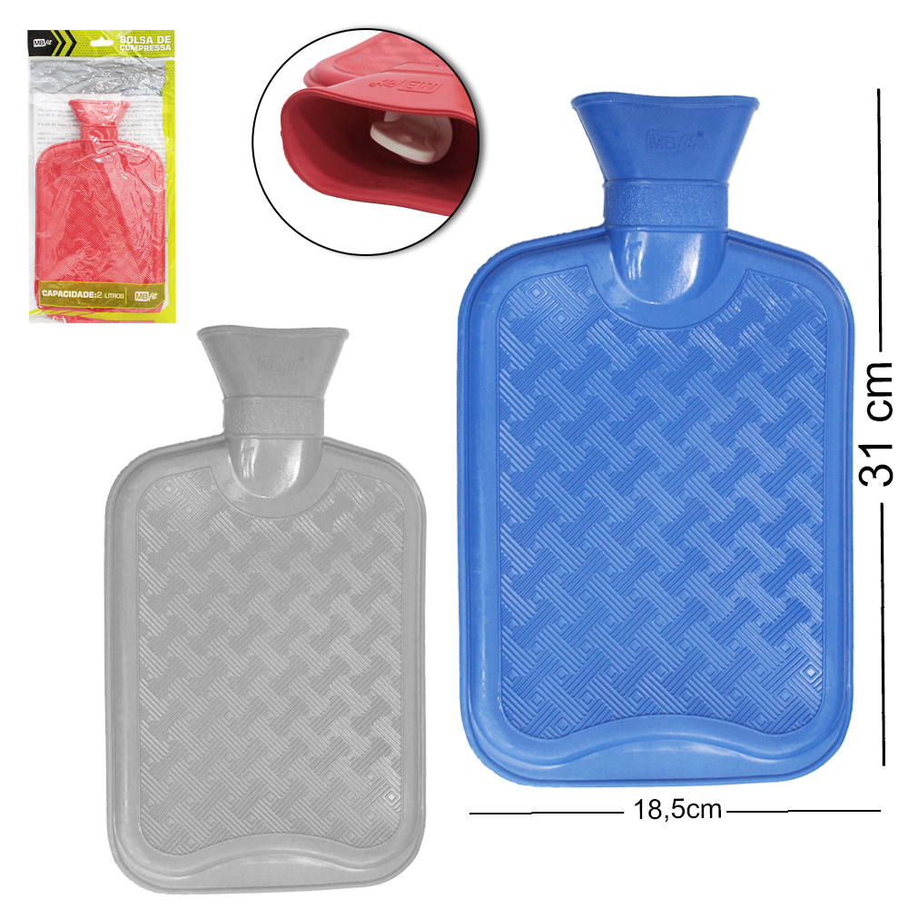 BOLSA TERMICA DE BORRACHA PARA COMPRESSA 2L 31X18,5CM