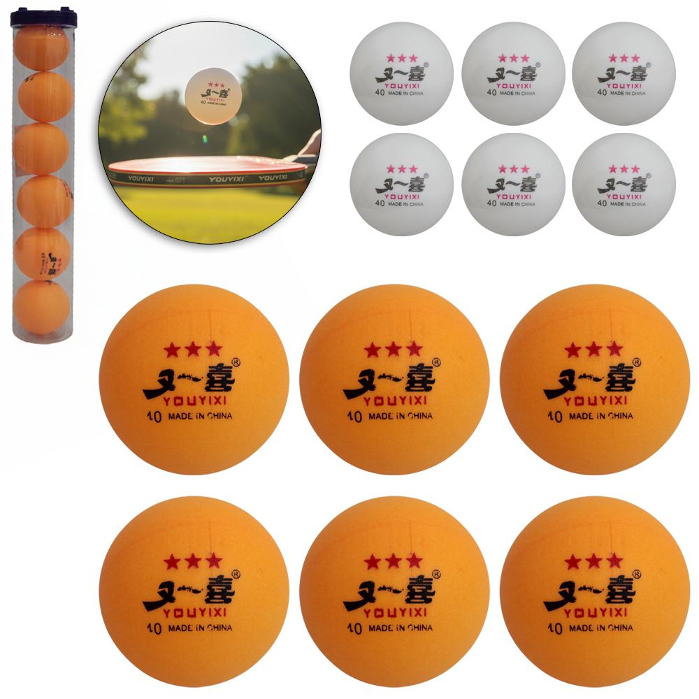 BOLINHA DE PING PONG / TENIS DE MESA NO TUBO COM 6 PECAS