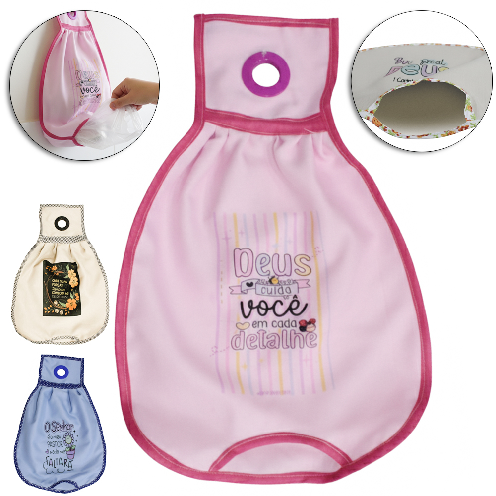 PUXA SACO DE TECIDO MENSAGENS SORTIDAS 48X31CM