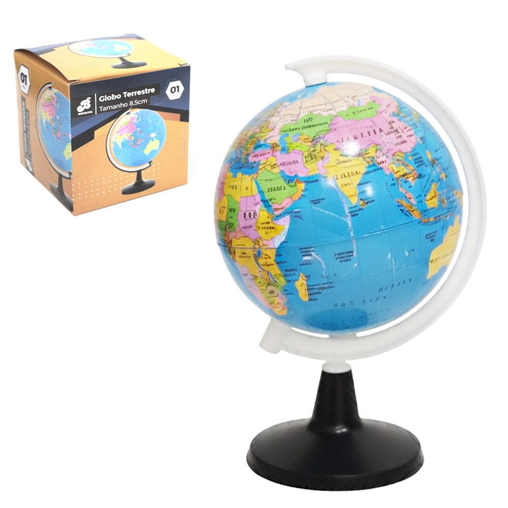 GLOBO TERRESTRE GIRATORIO POLITICO 8,5CM DE Ø