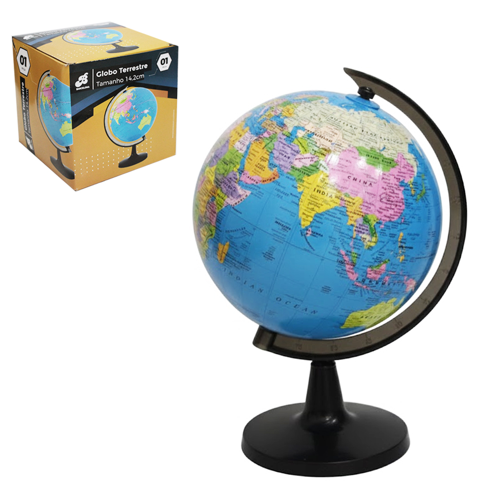 GLOBO TERRESTRE GIRATORIO POLITICO 14,2CM DE Ø