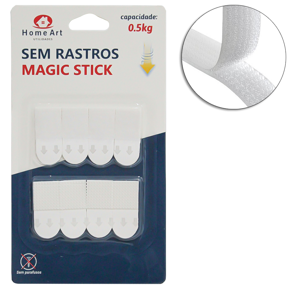 FITA DE VELCRO AUTOADESIVO COM 4 PECAS 3,2X1,5CM