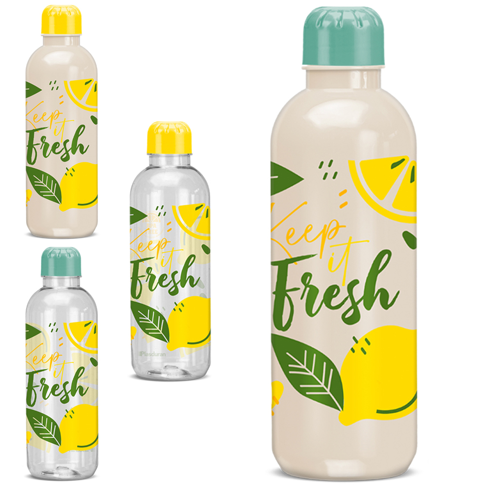 GARRAFA SQUEEZE DE PLASTICO PET REFIL LIMAO SICILIANO 600ML