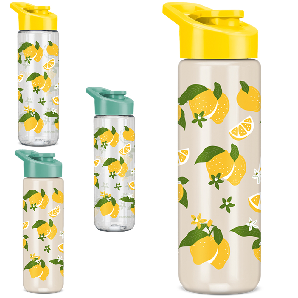 GARRAFA SQUEEZE DE PLASTICO PET LIMAO SICILIANO COM TAMPA E ALCA 700ML