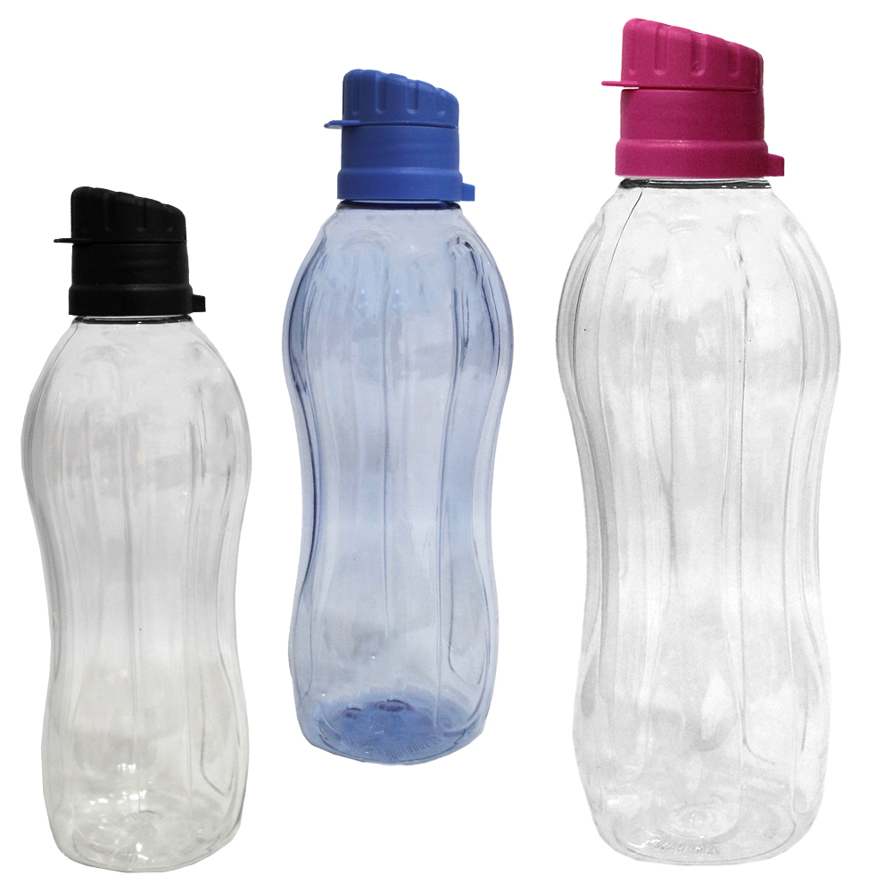 GARRAFA SQUEEZE DE PLASTICO PET REDONDO CONSTELACAO DIAMANTE TRANSPARENTE COM TAMPA 700ML STTW