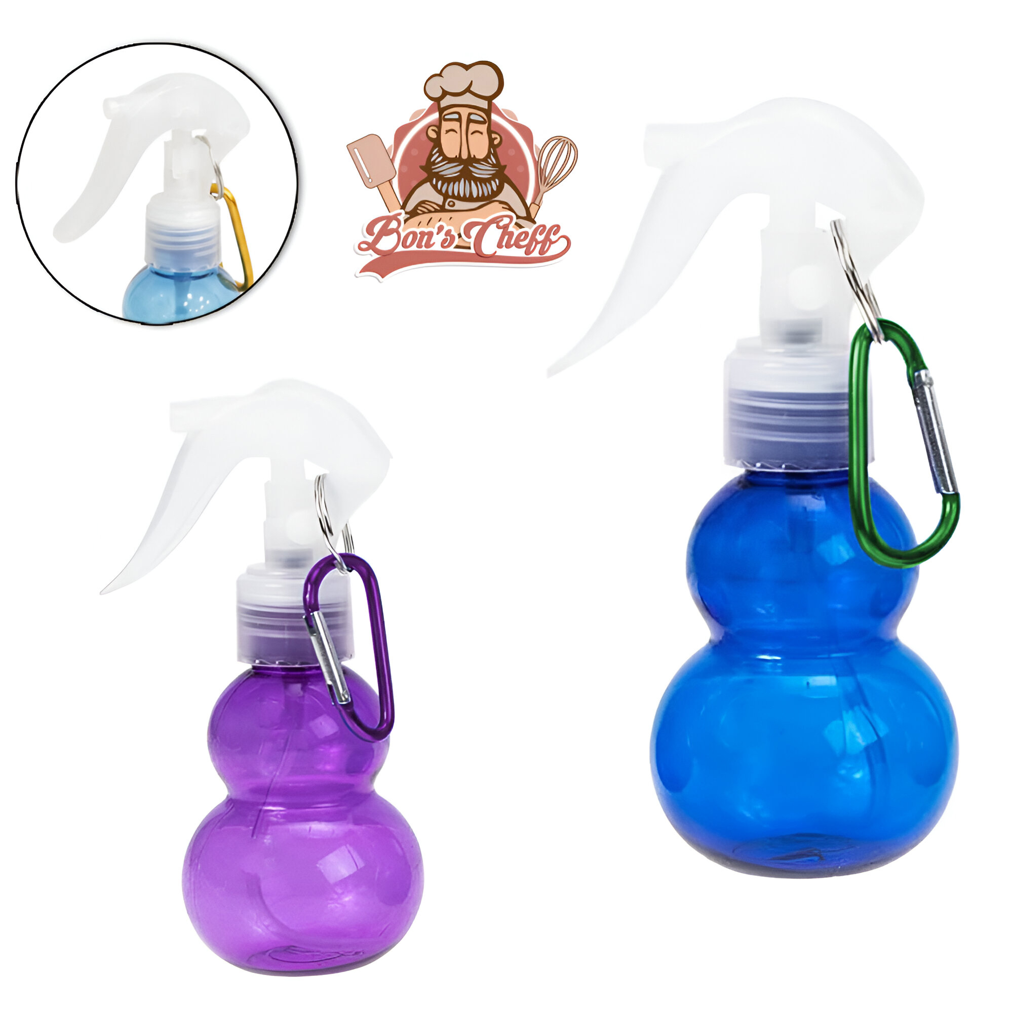 PULVERIZADOR / BORRIFADOR DE PLASTICO PET GOMINHO PARA MANICURE + MOSQUETAO 110ML