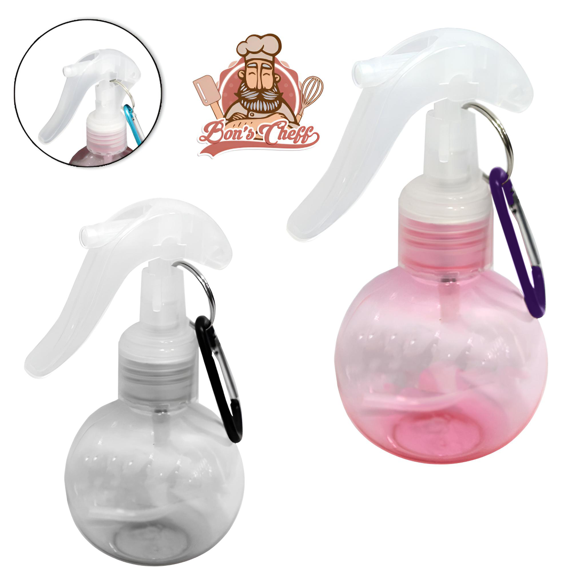 PULVERIZADOR / BORRIFADOR DE PLASTICO PET BOLINHA PARA MANICURE + MOSQUETAO 110ML