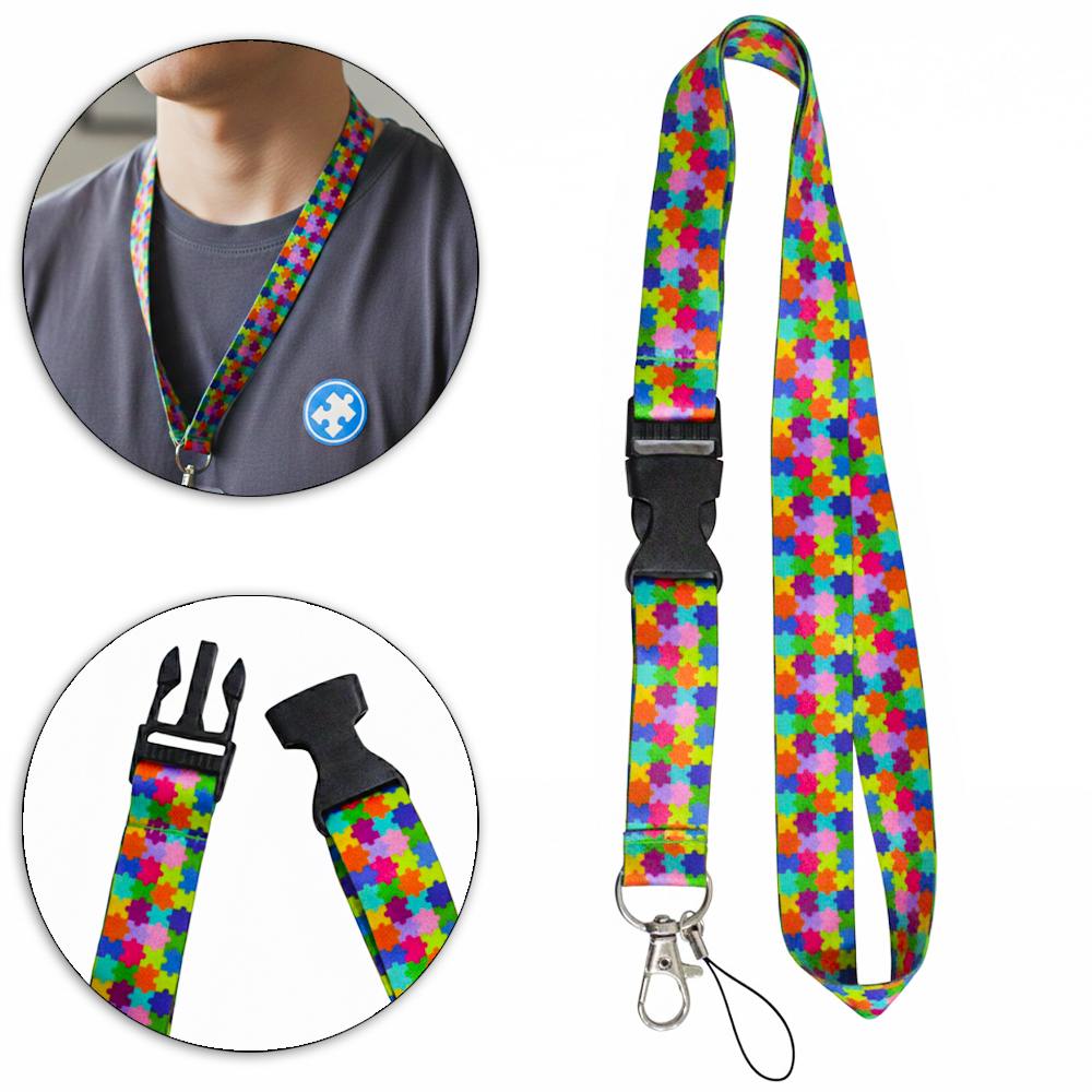 CORDAO FITA DE POLIESTER PARA PORTA CARTAO / CRACHA COM FECHO 40X2CM