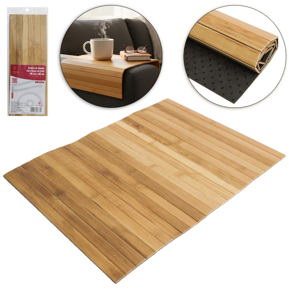 ESTEIRA DE BAMBU PARA BRACO DE SOFA 30X40CM