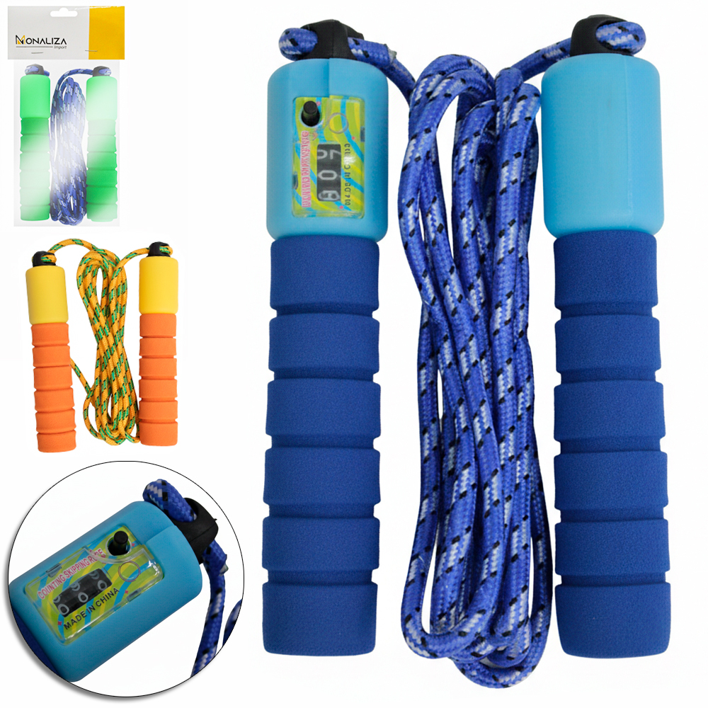 PULA CORDA COM EMPUNHADURAS DE ESPUMA E CONTADOR 2,85M