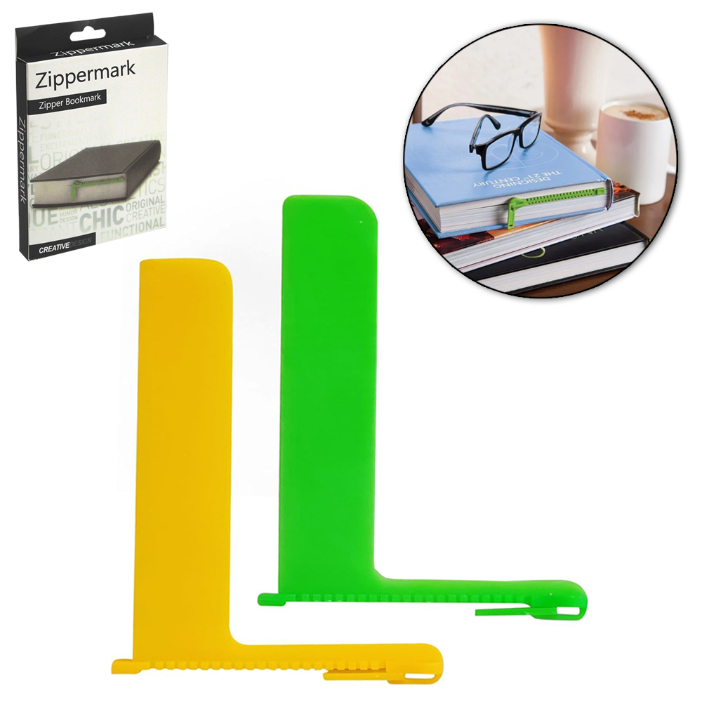 MARCADOR DE PAGINA DE PLASTICO ZIPER ZIPPERMARK 12,5X10X1CM