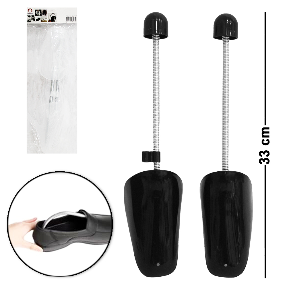 MODELADOR ANTI-DEFORMACAO PARA SAPATO MASCULINO DE PLASTICO COM MOLA 2 PECAS 33X9CM