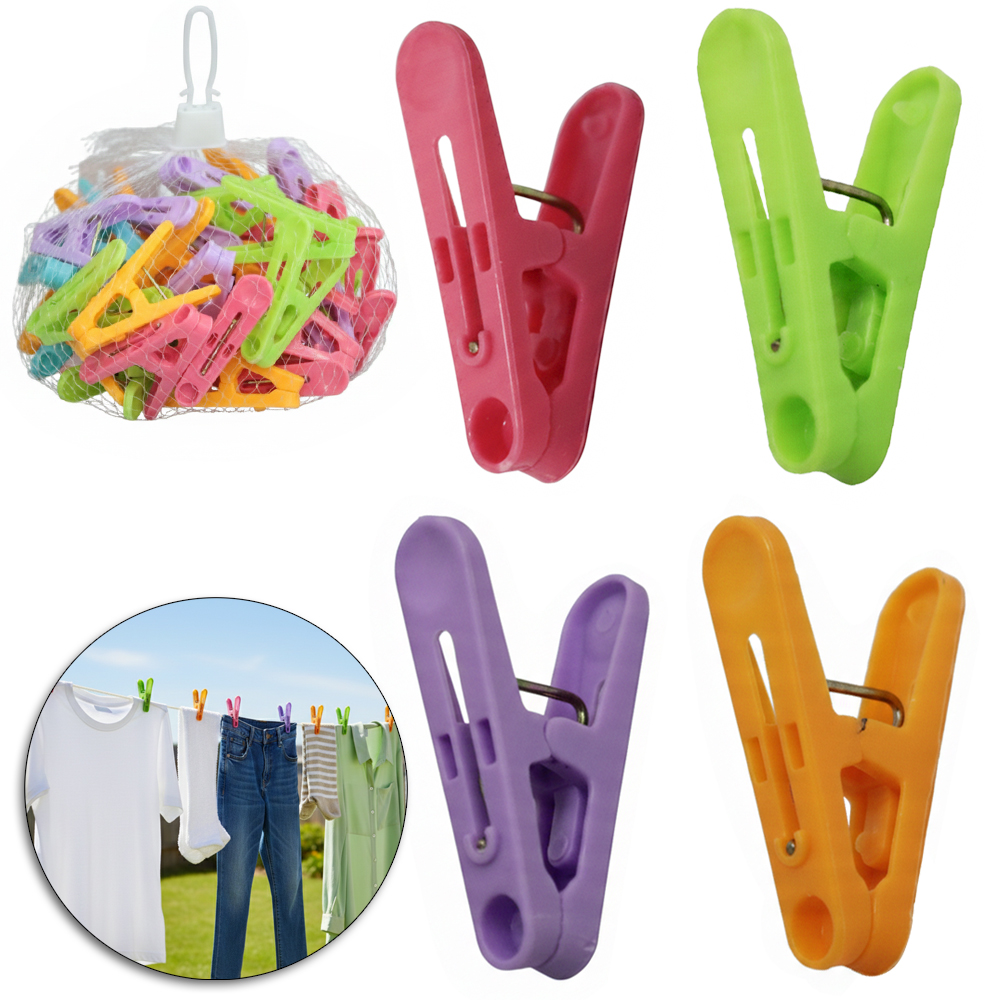 PRENDEDOR DE ROUPA DE PLASTICO COM 50 PECAS 4,8X1CM NA REDE