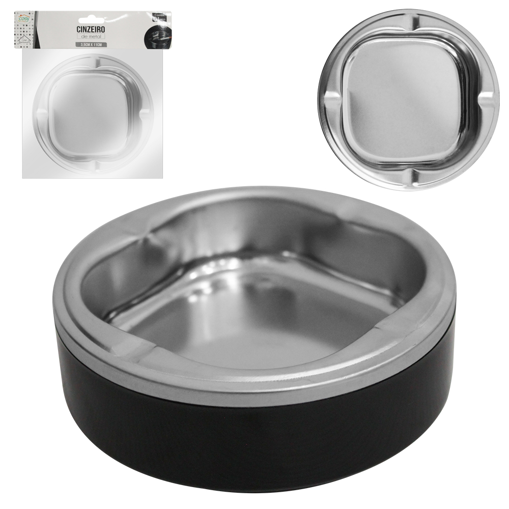 CINZEIRO DE METAL REVESTIDO DE PLASTICO 4 DESCANSOS 3,5X11CM DE Ø