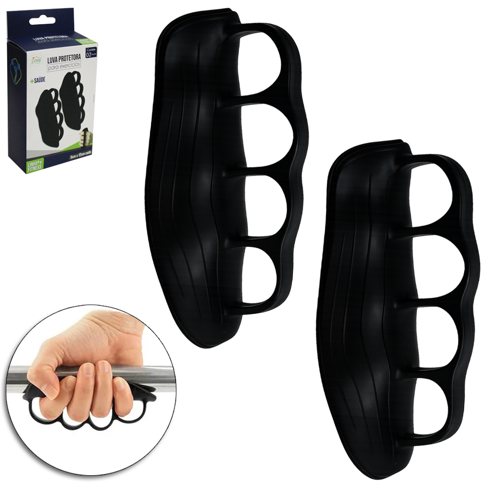 LUVA DE TREINO PROTETORA EMBORRACHADA COM 2 PECAS 12X5CM