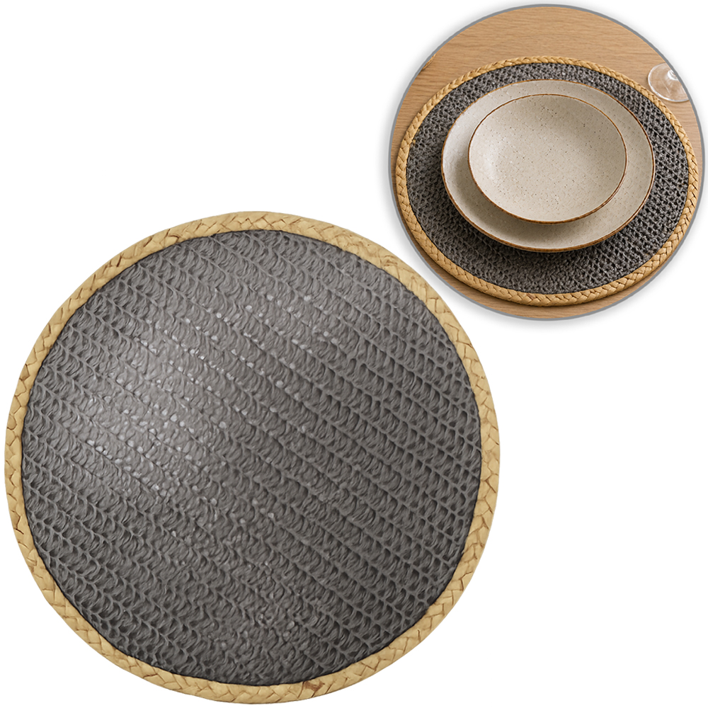 TOALHA LUGAR AMERICANO DE PALHA REDONDA 38CMØ 