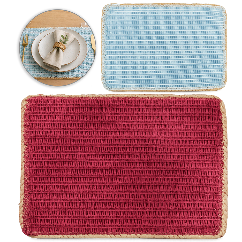 TOALHA LUGAR AMERICANO DE PALHA RETANGULAR 45X30CM