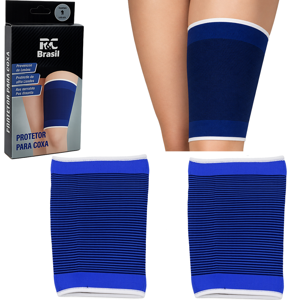 ( PROTETOR P/COXA ) COXAL DE POLIESTER AZUL COM 2 PECAS