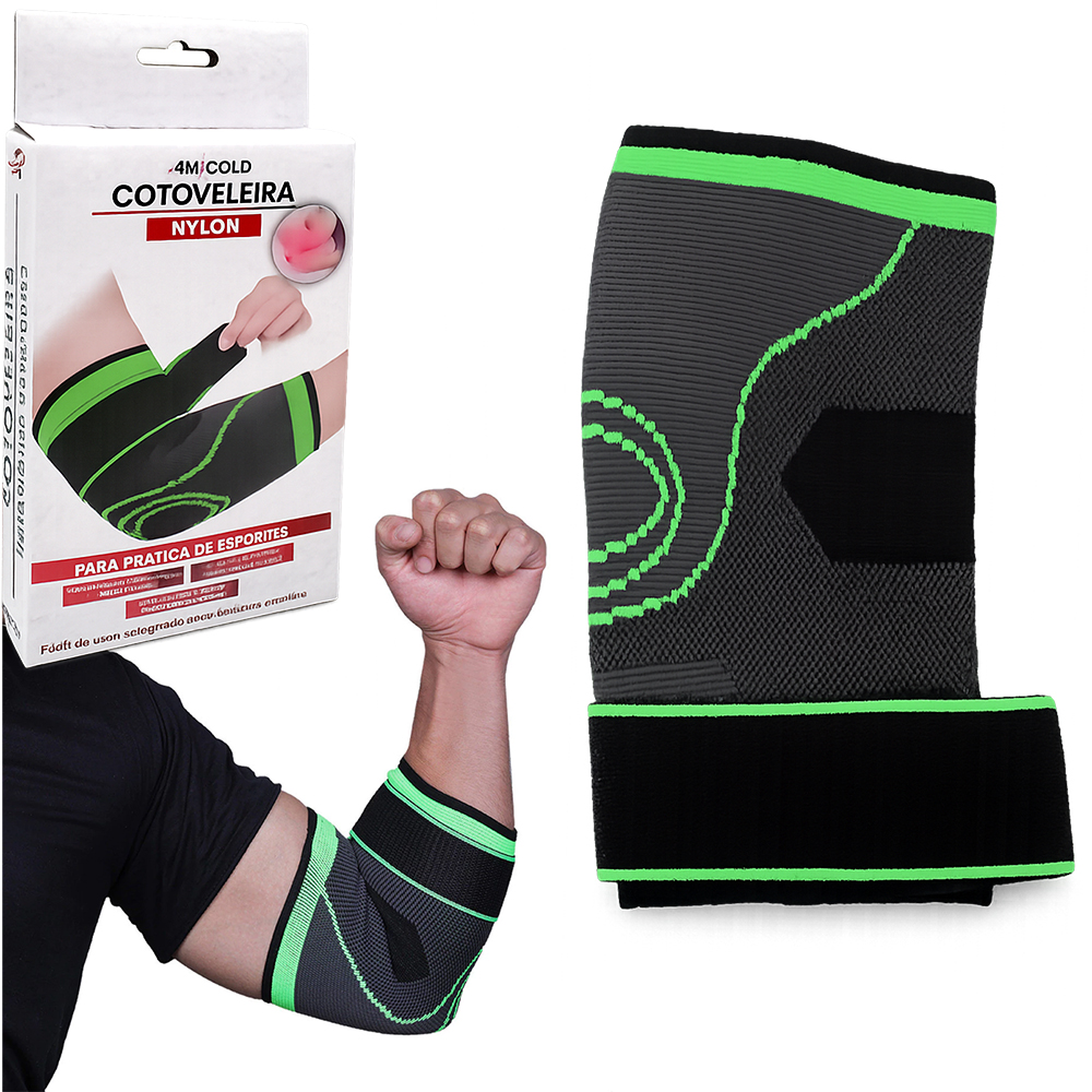 COTOVELEIRA ALTA COMPRESSAO DE NYLON COM VELCRO AJUSTAVEL