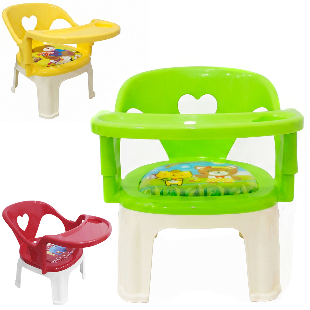 POLTRONA / CADEIRINHA ALIMENTACAO / REFEICAO DE PLASTICO ALMOFADADO INFANTIL COM SOM + BANDEJA REMOVIVEL