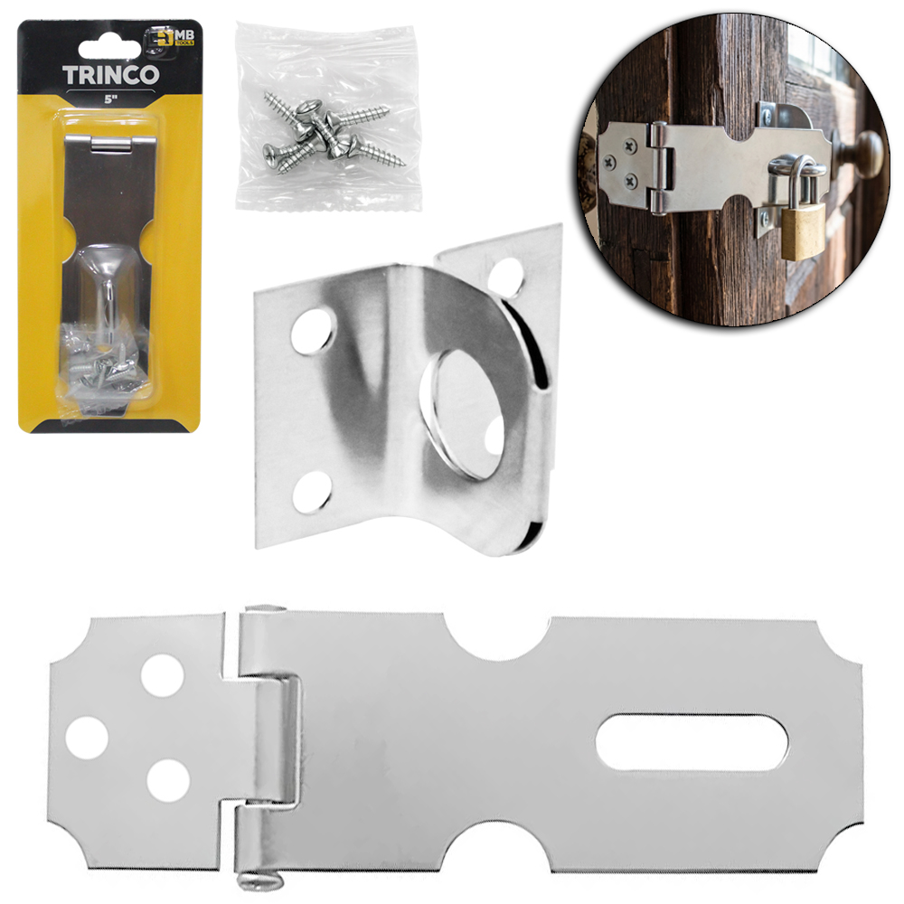 TRINCO PORTA CADEADO FECHO DOBRADICA DE ACO 5'' MB TOOLS