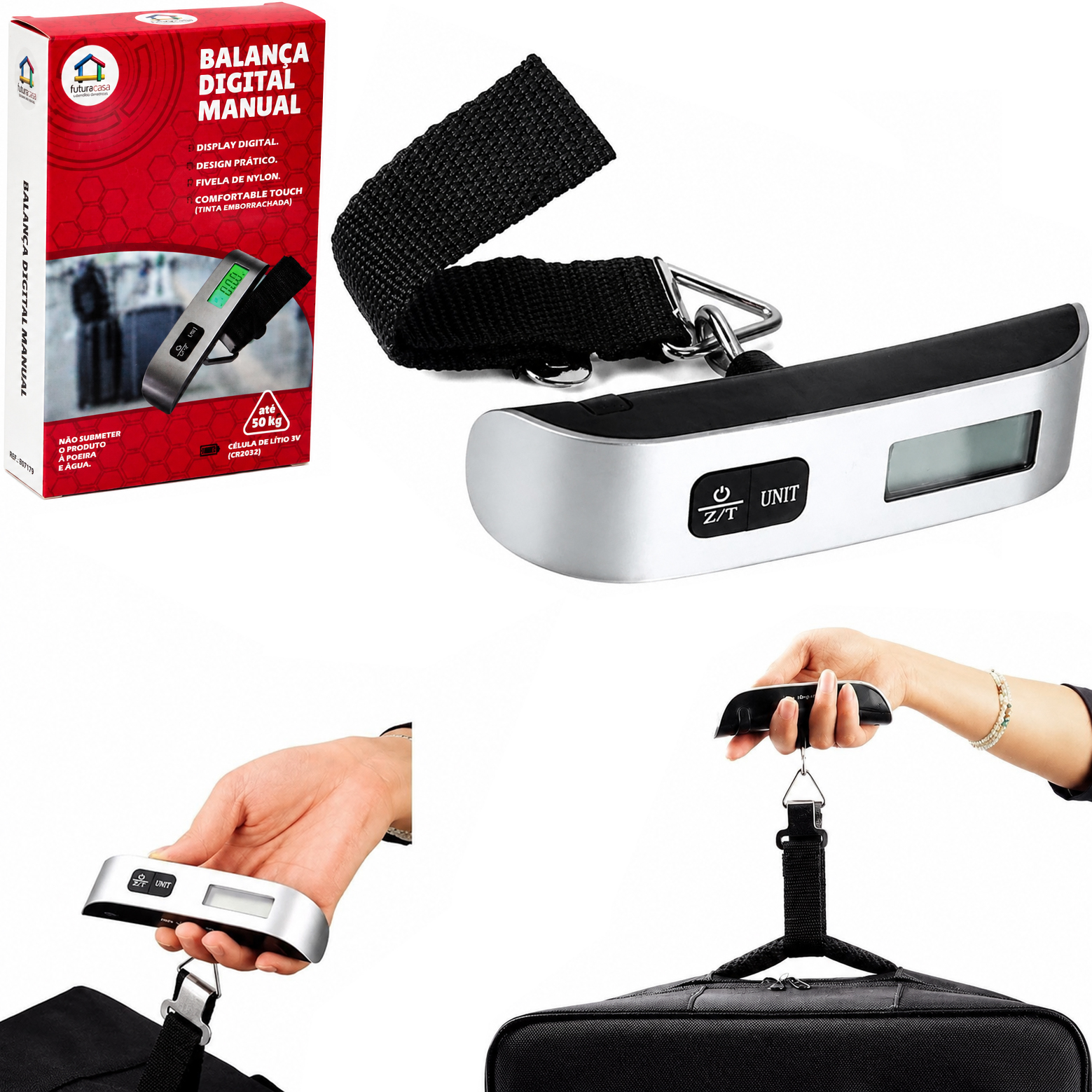 BALANCA DIGITAL MULTIUSO PORTATIL 50KG A BATERIA