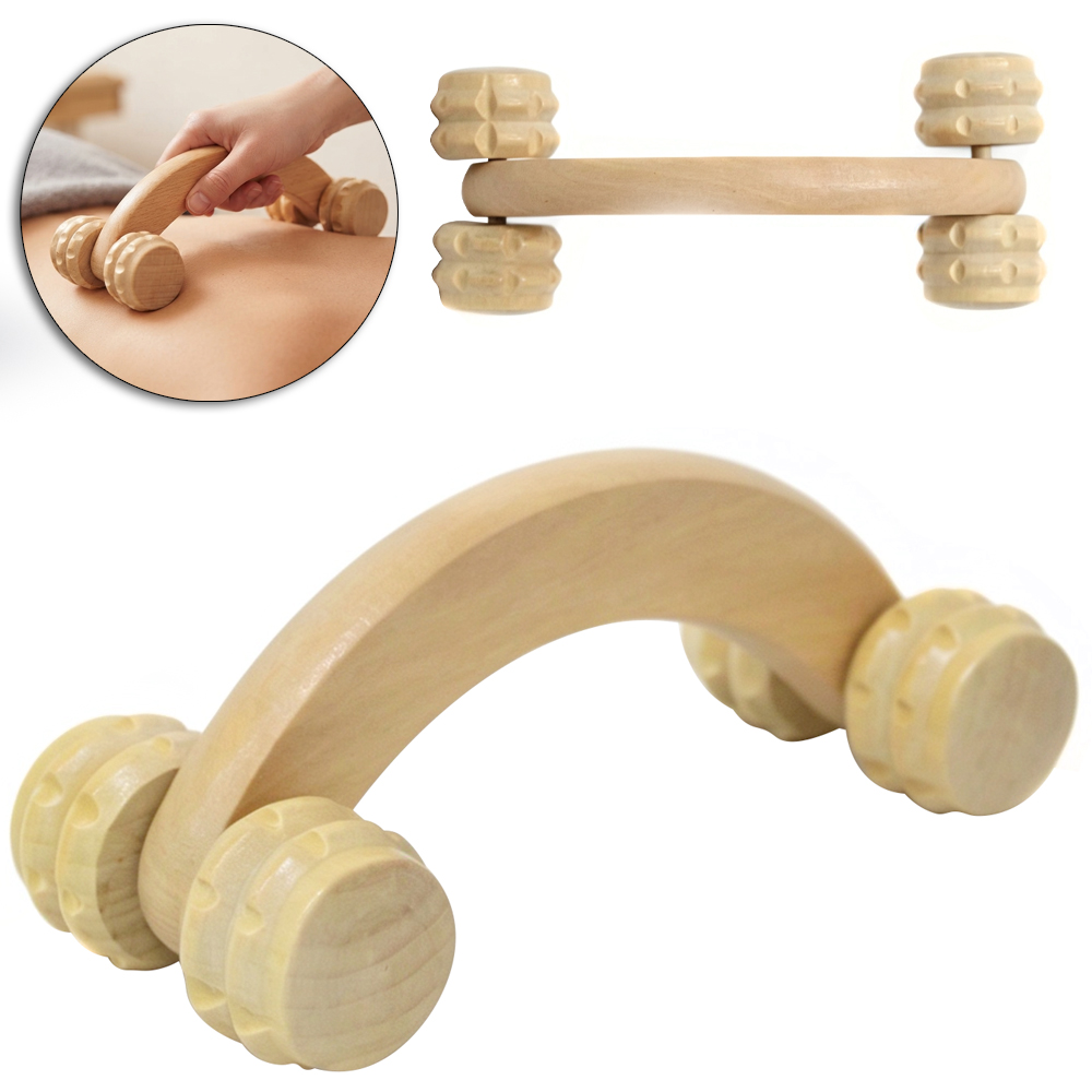 MASSAGEADOR DE MADEIRA CARRINHO 16X6CM