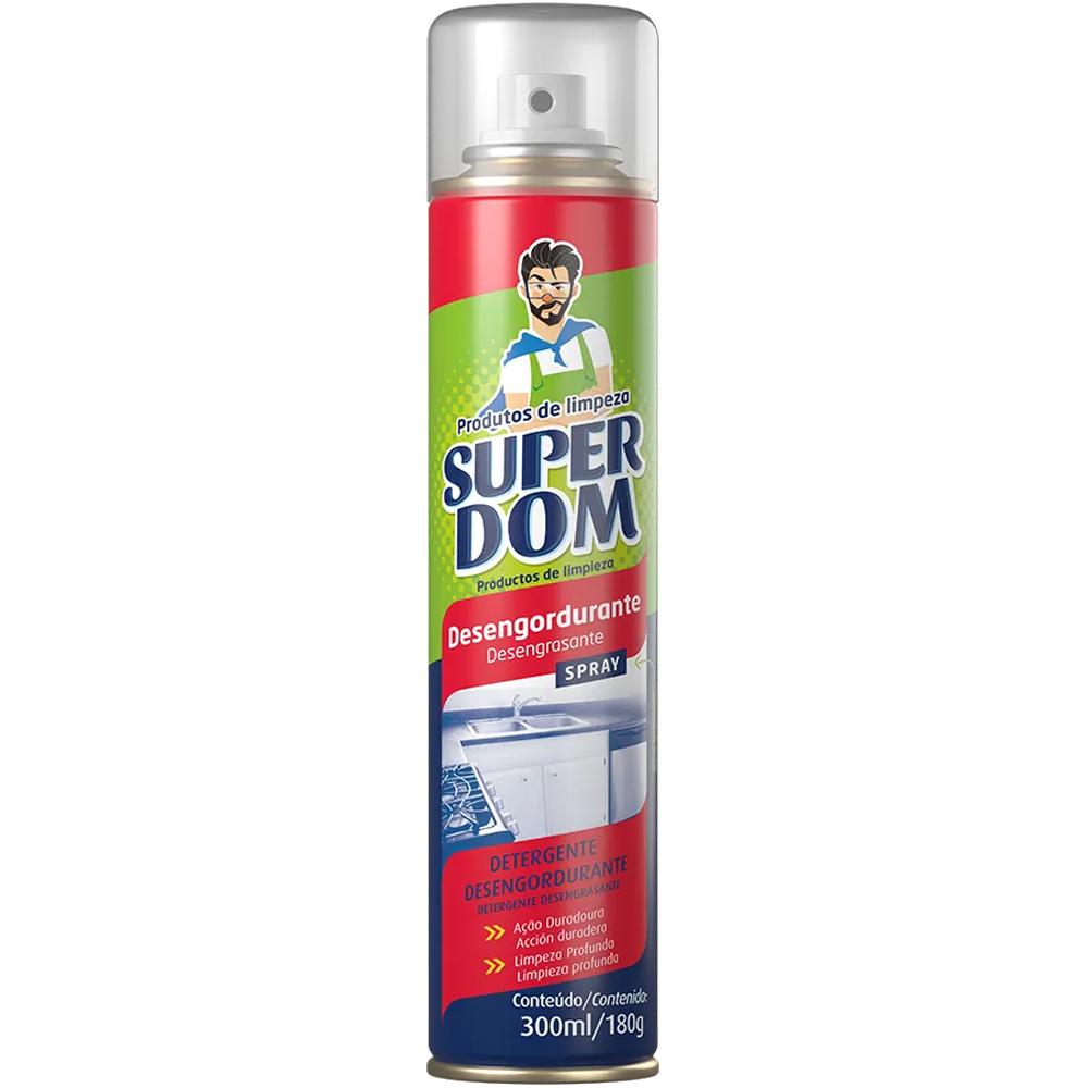 DESENGORDURANTE SPRAY SUPER DOM 300ML / 180G