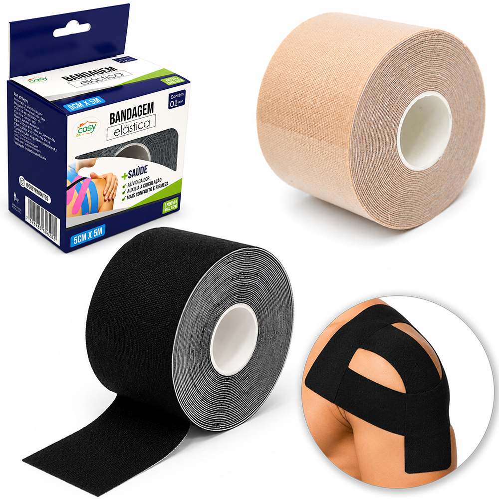 BANDAGEM ELASTICA / FITA ADESIVA 5MX5CM