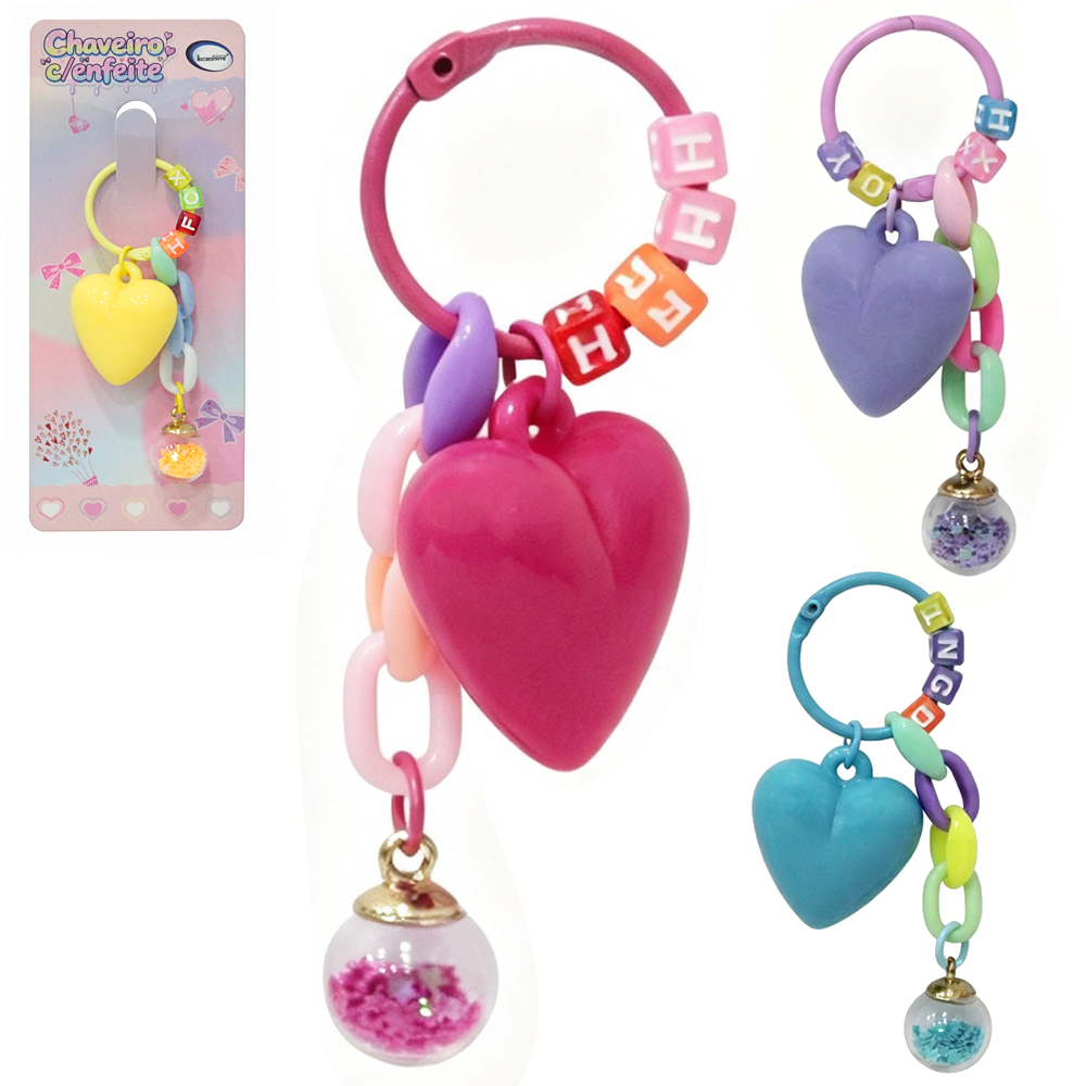 CHAVEIRO DE METAL ENFEITE DECORATIVO CORAÇÃO